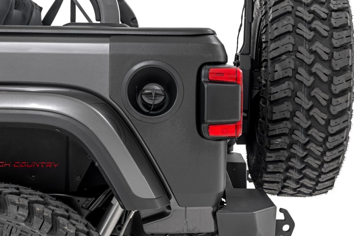 Jeep Wrangler Unlimited Trail Cladding - Rear Corners - Rough Country - '18-'25